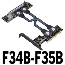 PCIe 4.0 x16 to x16 / x8 x8 SlimSAS SFF-8654 Graphics Card Splitter GPU Cable