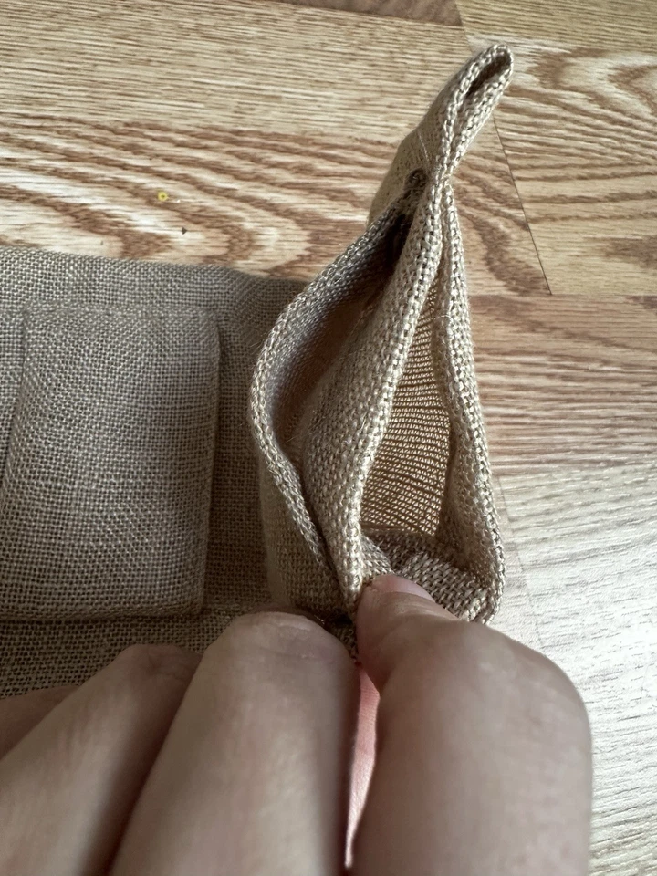 Juego de 2 cortinas beige oscuro mezcla lino 50x84 filtro de luz granja chic Foto 2 de 4