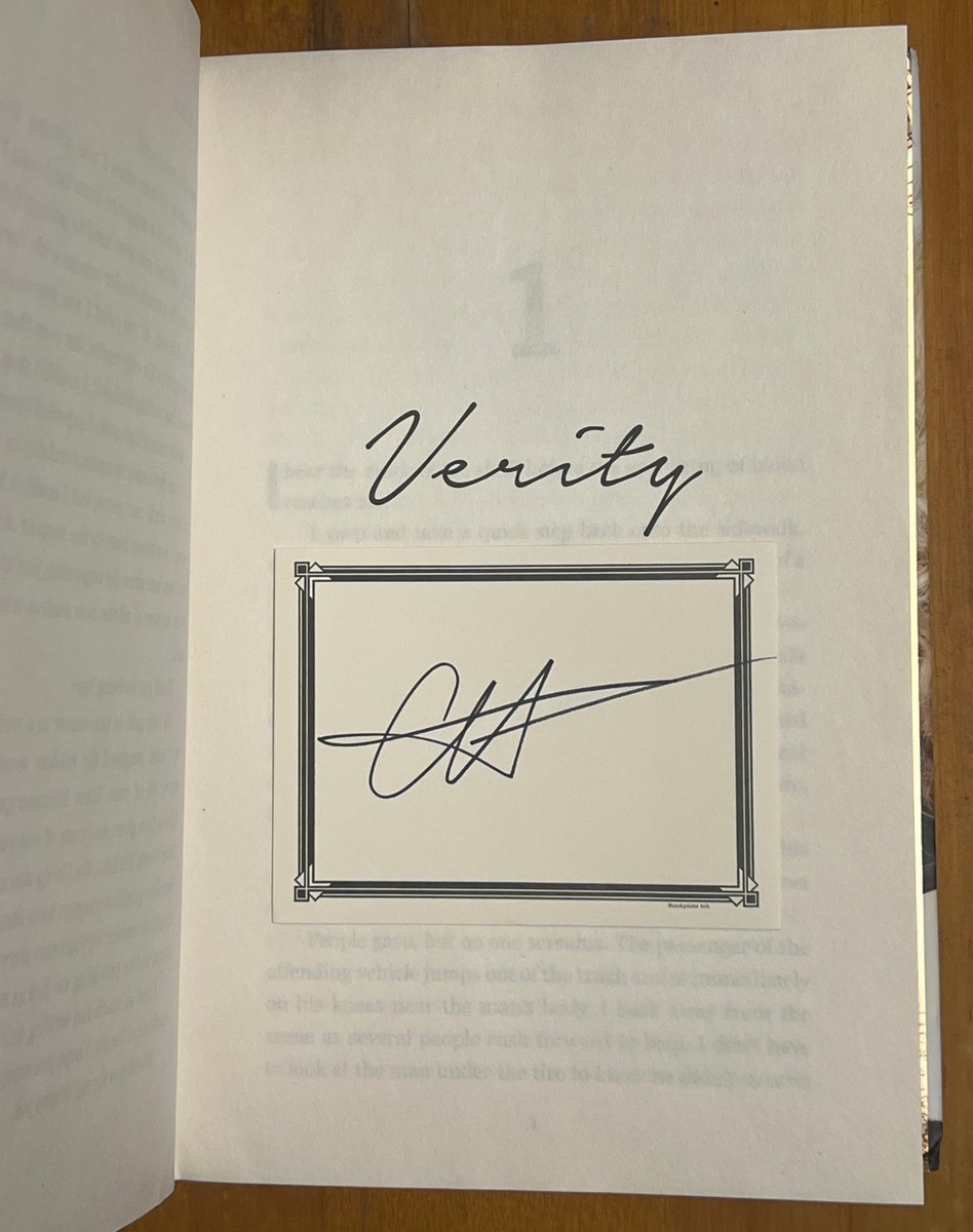 SIGNED Verity Hardcover Book By Colleen Hoover | eBay