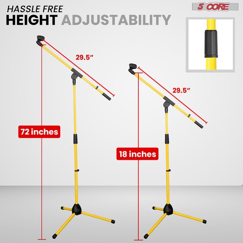 5Core Tripod Mic Stand Adjustable Holder Floor Microphone Boom Arm - Picture 13 of 65