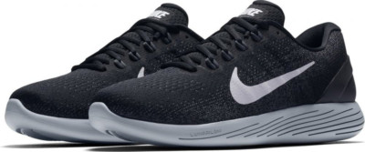 New Men s Nike Lunarglide 9 (Black/White/Dark Grey) 904715-001 Size 7
