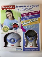 2003 Fisher Price Sounds 'n Lights Baby Monitor  Receiver Set B9636 B9637 Works