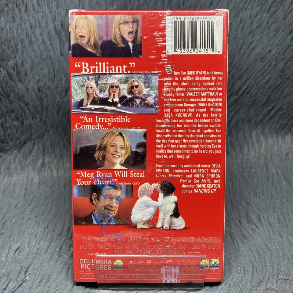 Hanging Up VHS Tape 2000 Meg Ryan Diane Keaton Lisa Kudrow Walter Matthau SEALED - Image 3 of 4