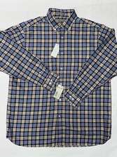 Daniel Cremieux Men Shirt Large Signature Button Long Sleeve Non Iron Blue 89