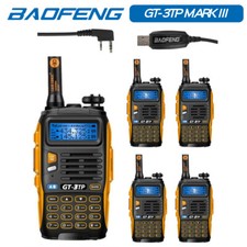5Pcs Baofeng GT-3TP MarkIII 1/4/8W HP V/UHF Two way Radio Transceiver  Cable US