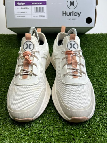 Zapatos sin cordones Hurley Roscana para mujer 8 blancos deportivos elásticos para correr - Imagen 7 de 15