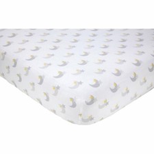 Little Love by NoJo Separates Moon Stars Printed Crib Sheet 52" x 28"