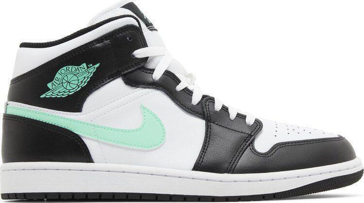 NIKE Air Jordan 1 Mid グリーン/ホワイト Nike Jordan: White & Green Air Jordan 1 Mid Sneakers