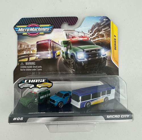 Micro Machines #06 Serie 2 Micro City Starter Packs Camión utilitario Warlander Bus - Imagen 4 de 10
