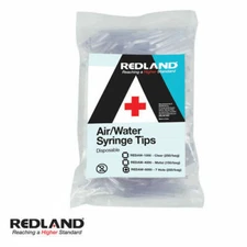 Dental Disposable 7 Hole Air/Water 3-Way Syringe Tips Clear REDLAND 250 Tips/Bag