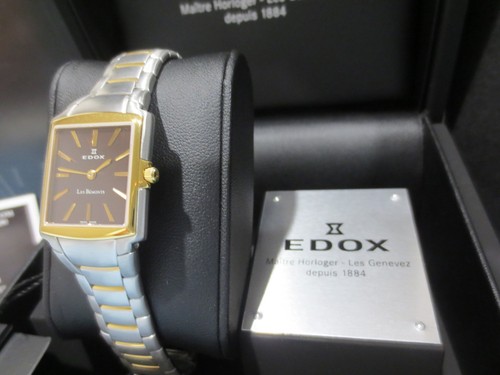 Edox Men's 28126 357 BRID Swiss Made Les Bemonts Rectangular Ultra Slim Watch - Picture 4 of 9