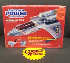 Vintage 1987 Captain Power Power Jet XT-7 In Box Bandai/Mattel Factory Sealed