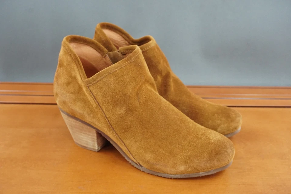 Zapatos Chocolat Blu Dalia para Mujer 8 Marrón Cuero Gamuza Tirar de Cremallera Botín al Tobillo Foto 3 de 4