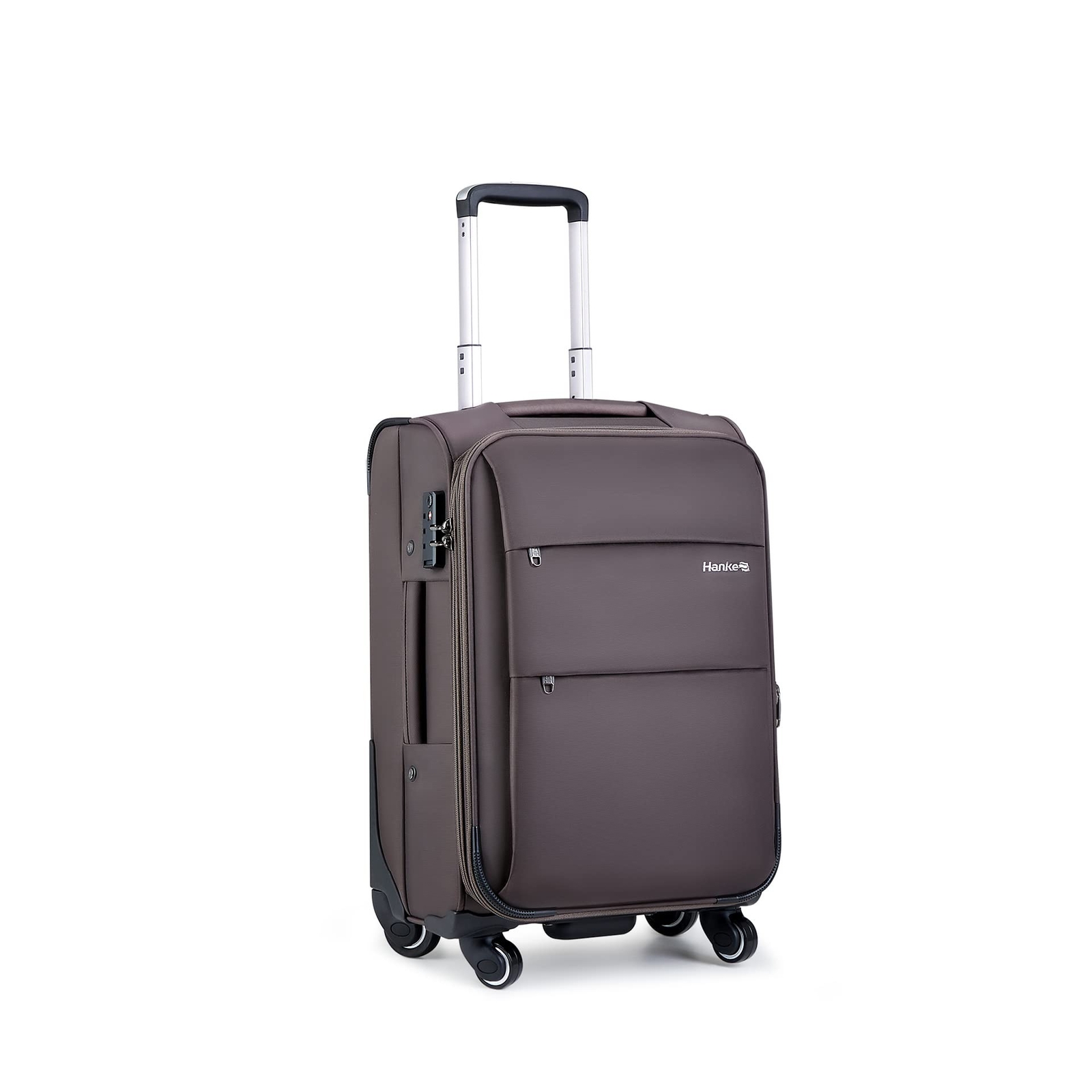 20-inch Expandable Softside Spinner Carry-On Luggage by Hanke Lightweight and Durable  