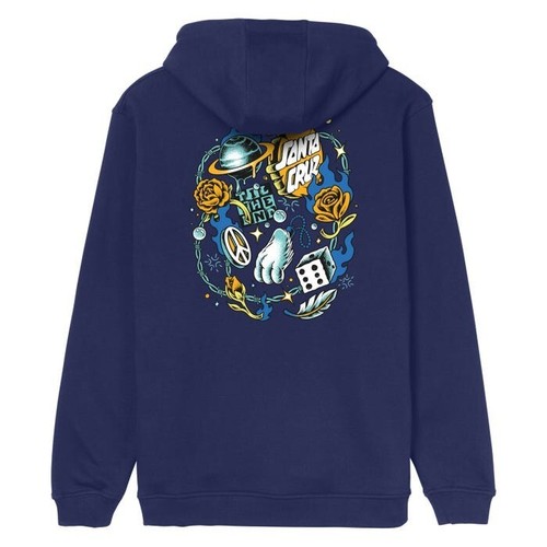 SANTA CRUZ - Lucky Day Hood - Skateboard Hoodie - Navy - LARGE - Picture 2 of 6