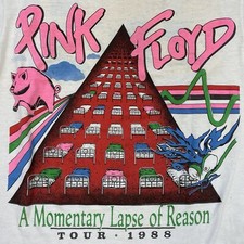 PINK FLOYD 1988 - A Momentary Lapse Of Reason Double Sided White Concert T-Shirt