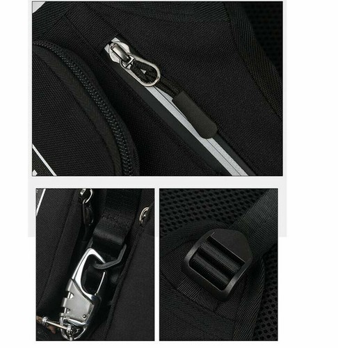 Borsa da uomo riflettente tattica anteriore petto borsa in nylon outdoor sport impermeabile - Foto 8 di 8