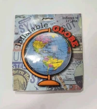 🌎L👁👁K🌎 11" INFLATABLE GLOBE WORLD BEACH ACTIVITY LEARNING BALL Fun Express