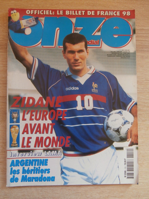 Lot de 12 ONZE MONDIAL année 1998 Zidane Collector Vintage