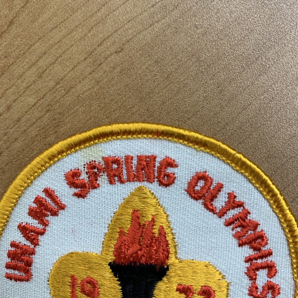 Vintage 1973 Unami Spring Olympics Burlco Council NJ Boy Scout Patch