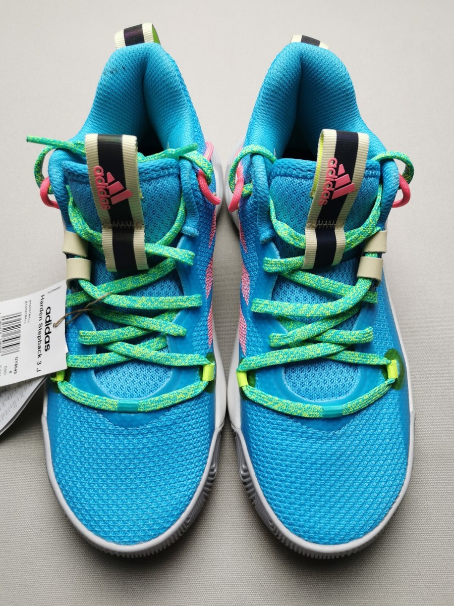ADIDAS Mens/Boys Size UK 5 Harden Stepback 3 Trainers NEW Blue