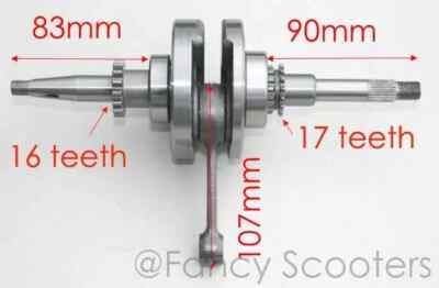 Vento Phantera Base & GT5,Zip L1,GY6-50 Scooter Crankshaft For 49-100cc