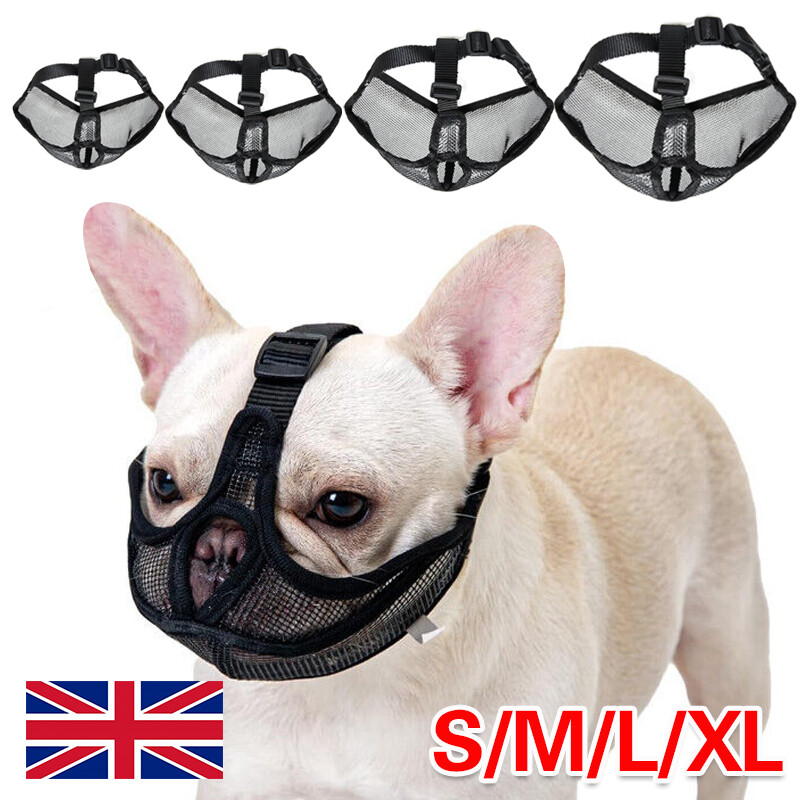 Dog Muzzle for French Bulldog Short Nosed Breed Dogs Mesh Anti