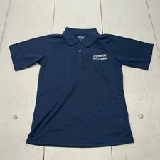 Sherwin Williams Navy Short Sleeve Collared Polo Shirt Womens Size Small NEW