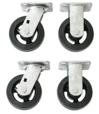 Wesco Industrial Products 272201 5" x 2" 1600 lb. Capacity Moldon Rubber on Cast