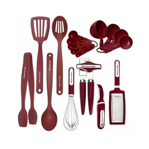 Kitchen Utensil Set 17 Piece Cooking Gad Tools Black