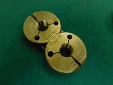 Pratt Whitney Go and No Go Thread Ring Gage Set 7/8"-30 NS