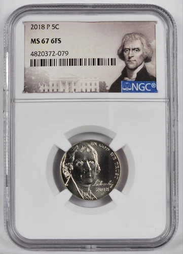 2018 P Jefferson Nickel *** NGC MS 67 6FS