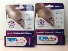 Temp-N-Toss Forehead Thermometer Strips Disposable 6 strips per pack, Lot of 2