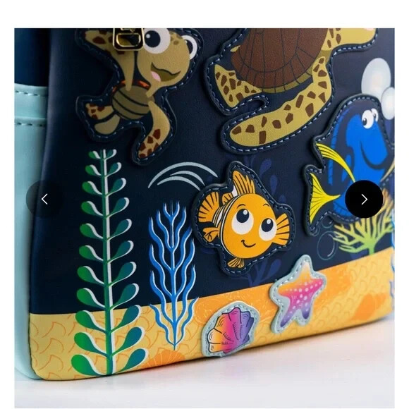 LOUNGEFLY Disney Pixar Finding Nemo Mini Backpack Crush  display picture 2