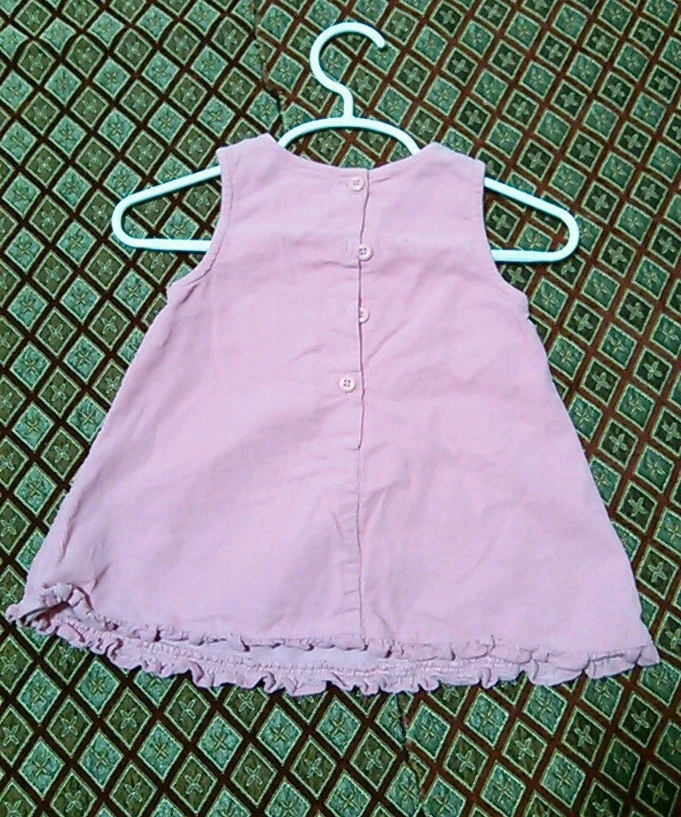 Gymboree Pink Cheetah Leopard Corduroy Dress 3-6 Mth EUC 2009 Cord Heart Jumper - Image 3 of 3