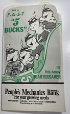People&rsquo;s Bank Coin Quarter Savings Book 1959 Indians Massachusetts Unused