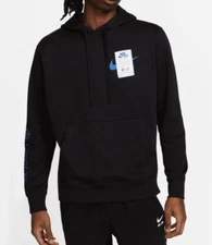 Mens Nike Gym Athletic Air Force Hoodie AF1 Open Hooded Sweatshirt Pullover New