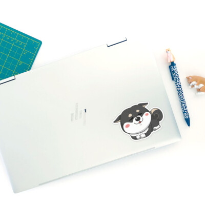 Shiba Inu Catloaf-Sitting w/ Adorable Airplane Ears Die-cut Decorative  Sticker