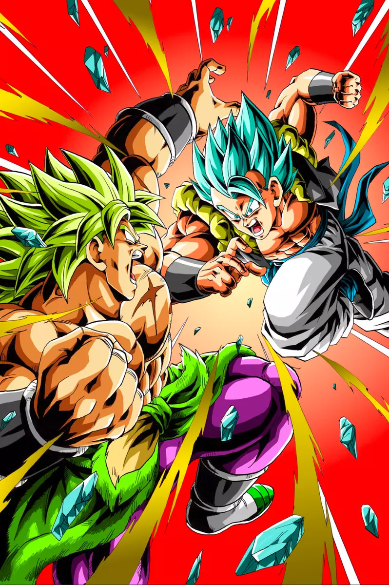 Dragon Ball Broly versus Gogeta Blue Poster 12inx18in