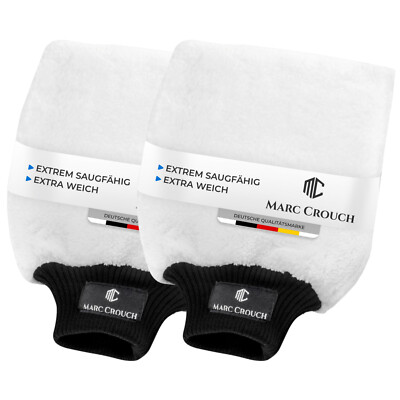 MARCCROUCH 2X Microfaser Mikrofaser Handschuh Waschhandschuh Autowaschhandschuhe