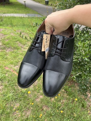 NEW Madden NYC Black Faux Leather Cap Toe Oxford Dress Shoes  display picture 2