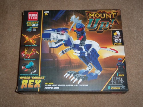 NEW, BLOCK TECH - MOUNT UP! -CYBER-SAURUS REX- Building Block Set 123 Pieces - Picture 2 of 2