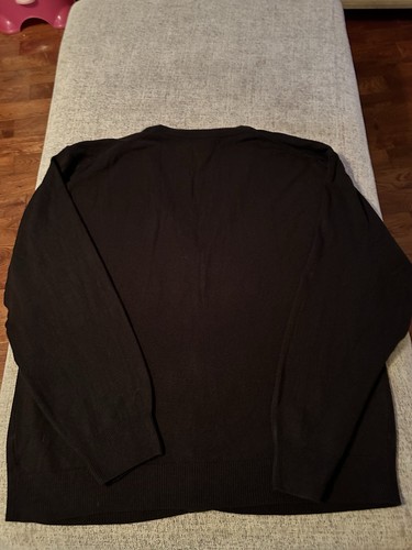 Consensus Sportswear Men's Black Cardigan Sweater Size L 100% Acrylic - Picture 6 of 6