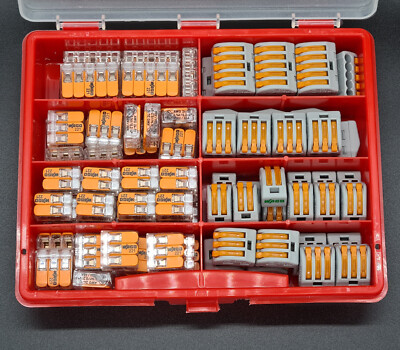 Wago Klemmen Sortiment Box, Wago Serie 221 + 222, Verbindungsklemme Hebelklemme