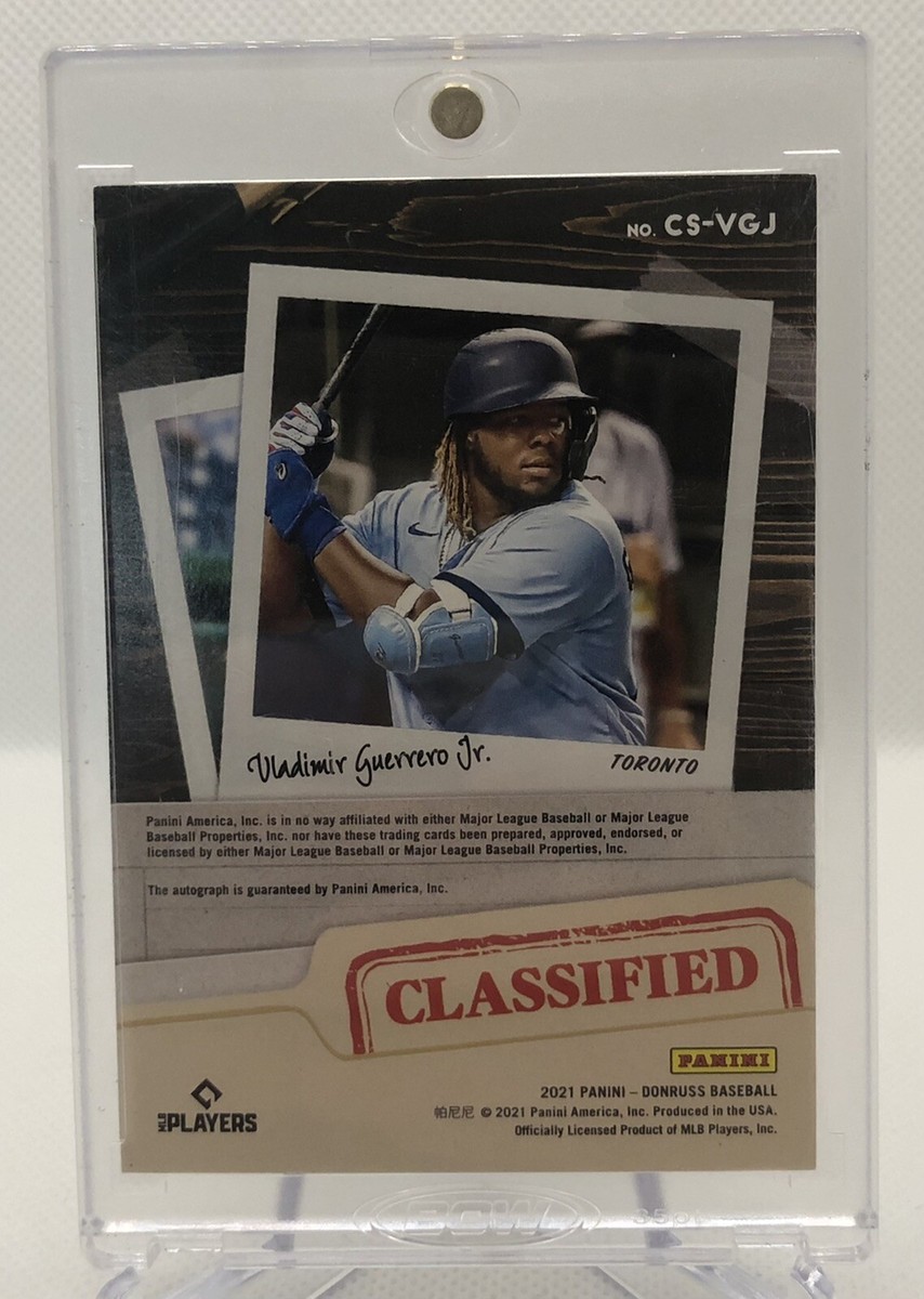 2021 Panini Donruss Baseball Vladimir Guerrero Jr CLASSIFIED