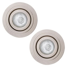 Litecraft Recessed Downlight IP65 Bathroom Tiltable GU10 Spotlight - 7 Colours  