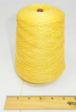 1lb Crown Yarn Machine Knitting Cone Spool - SUNSHINE ORANGE - Thin Yarn!