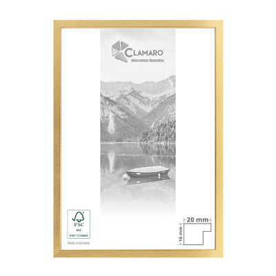 Bilderrahmen Fotorahmen Gold Glänzend nach Maß Holz Clamaro Collage20 M2016