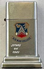 1959 1967 AIR WAR COLLEGE ZIPPO BARCROFT 4TH MODEL TABLE LIGHTER ARMY NAVY USAF