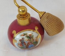 Limoges profumo atomizzatore porcellana fatto a mano antico flacone n.74 France